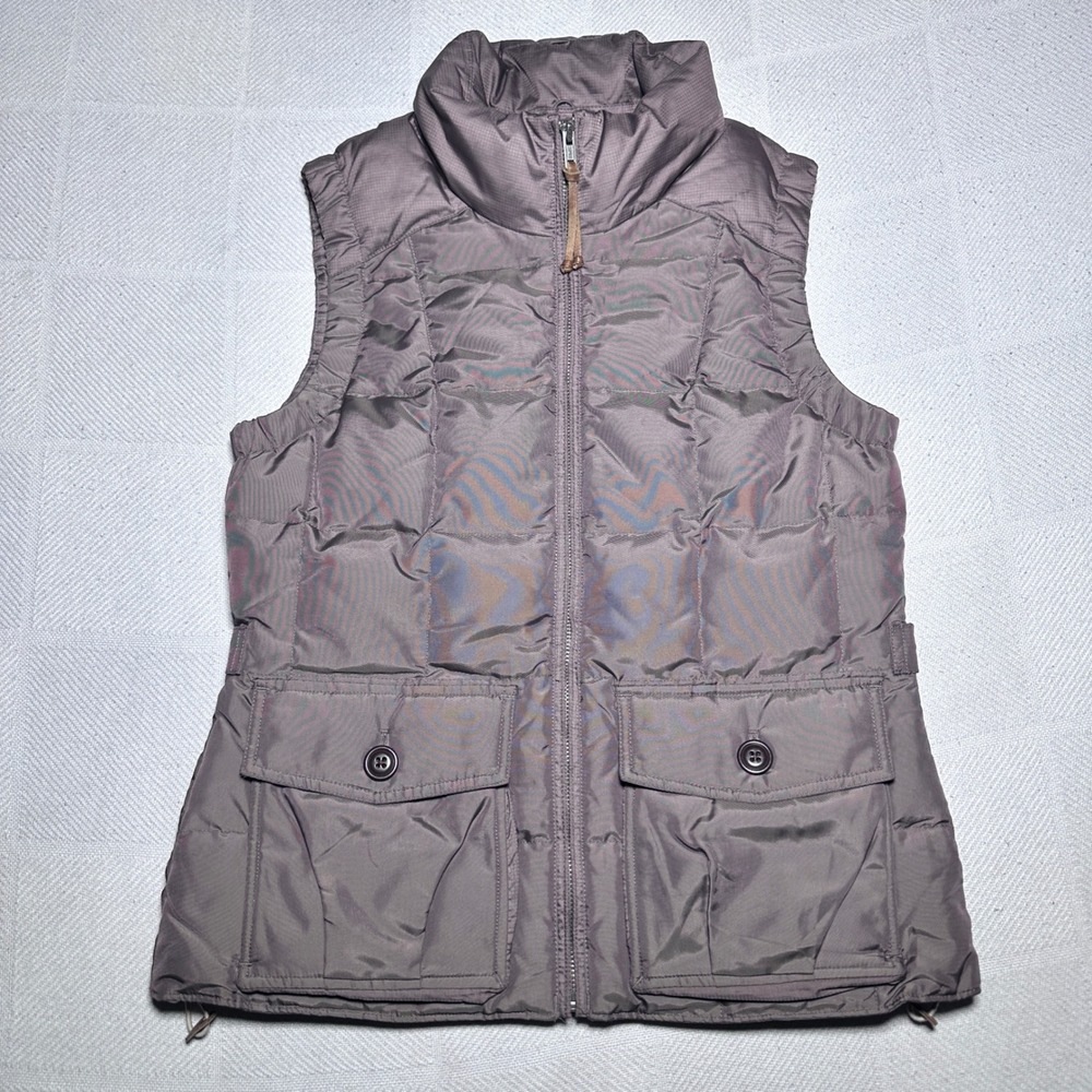 Eddie Bauer Yukon Puffer Vest Womens Small 550 Goose Down Quilted Mauve Pink